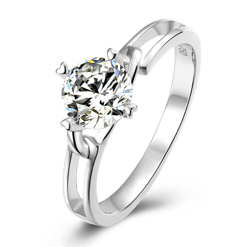 Twisted Arm Butterfly Four Prongs 1 Carat Moissanite Ring