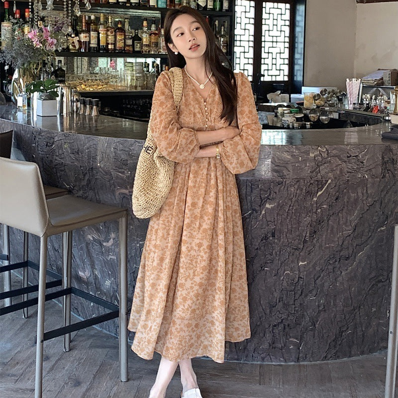 Chiffon Tea Break Long Mori Girl Style Dress Women