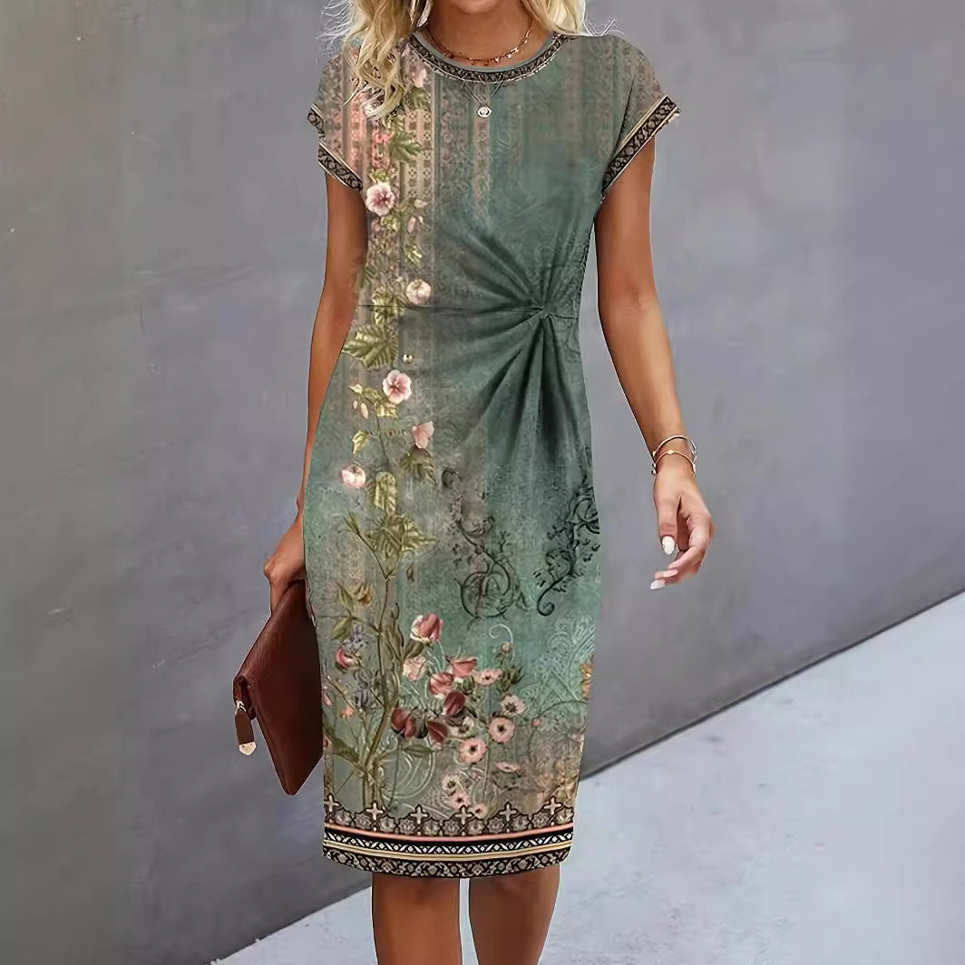 Fashion Vintage Floral Print Dress