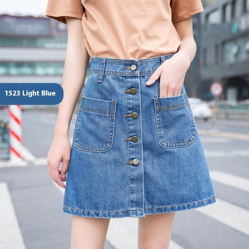 Mid-length Skirt High Waist Slimming