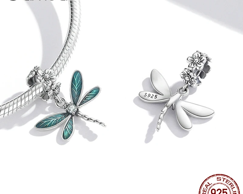 DRAGONFLY Pendant 
- 925 Sterling Silver
 Women Original Bracelet or Necklace Fine Jewelry Gift