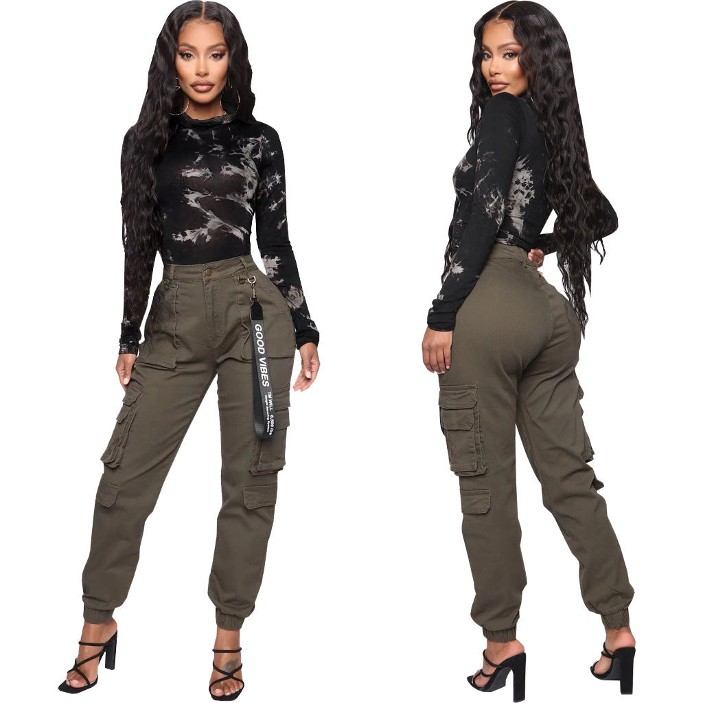 Slim Fit Camouflage Comfortable Leisure Tappered Stretch Overalls