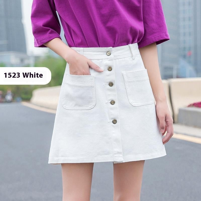 Mid-length Skirt High Waist Slimming