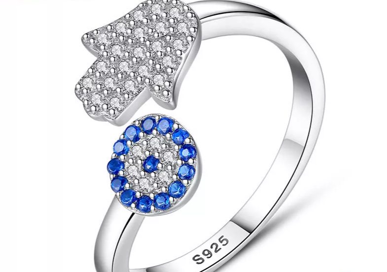 BLUE EYE RING TONGZHE 925 Sterling Silver