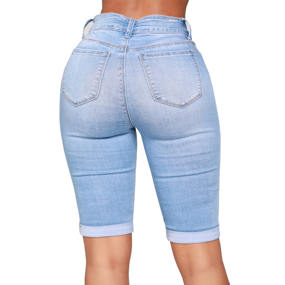 European And American Blue Women's Jeans