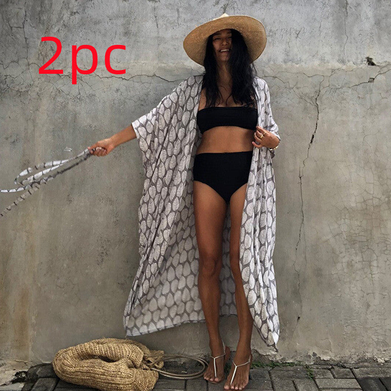 Polyester Ladies Sun Protection Resort Beach Dress Cover Up