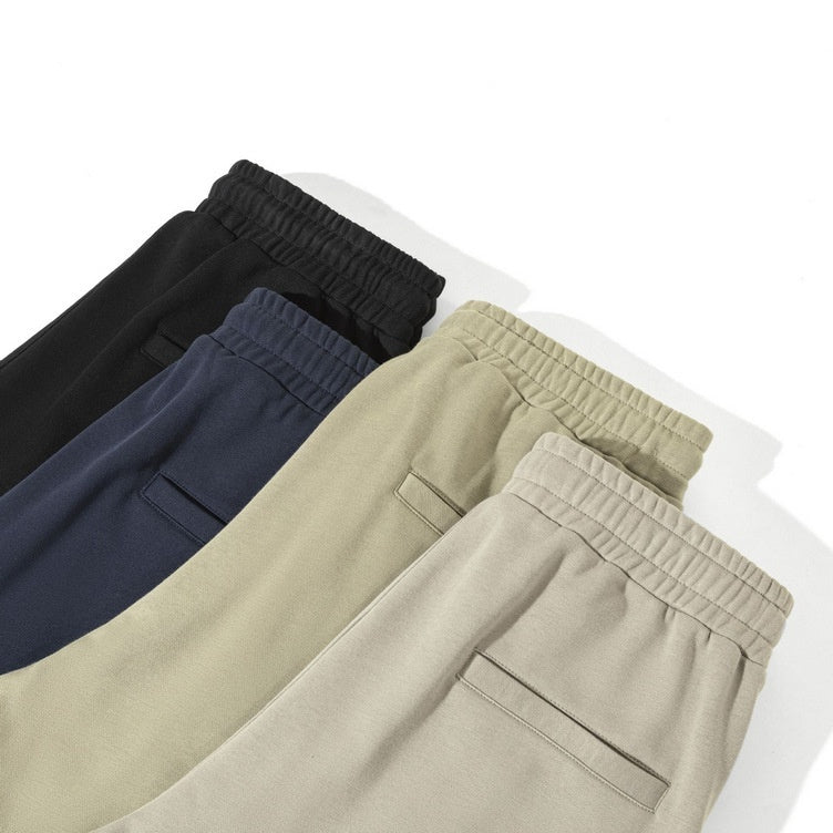 Men's Solid Color Loose Casual Trousers