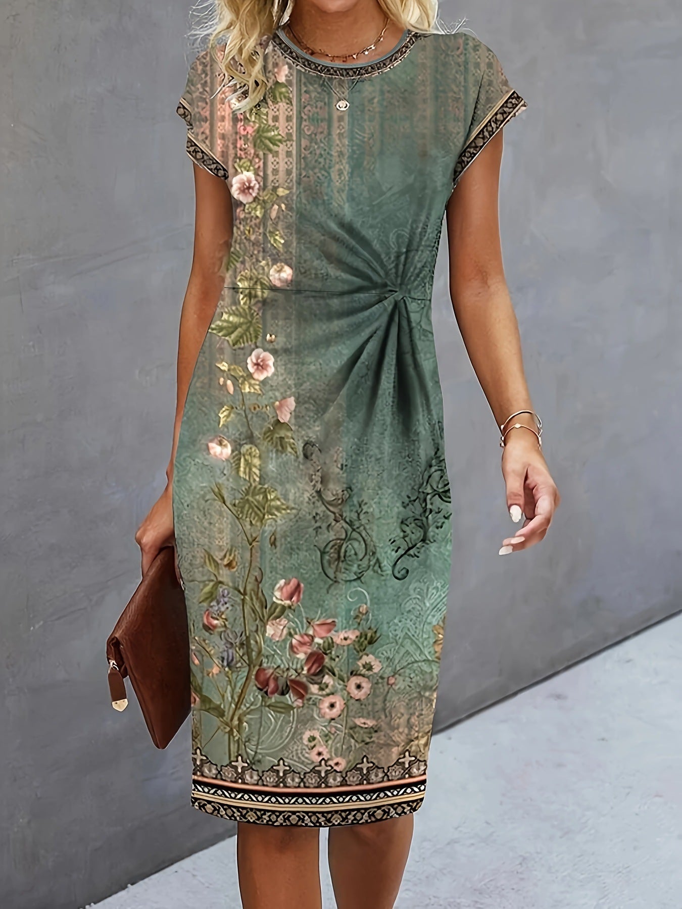 Fashion Vintage Floral Print Dress