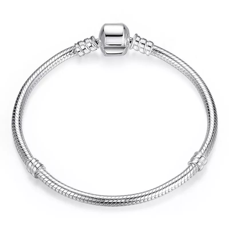 Devil's Eye Snake Chain Bangle Bracelet
925 Sterling Silver