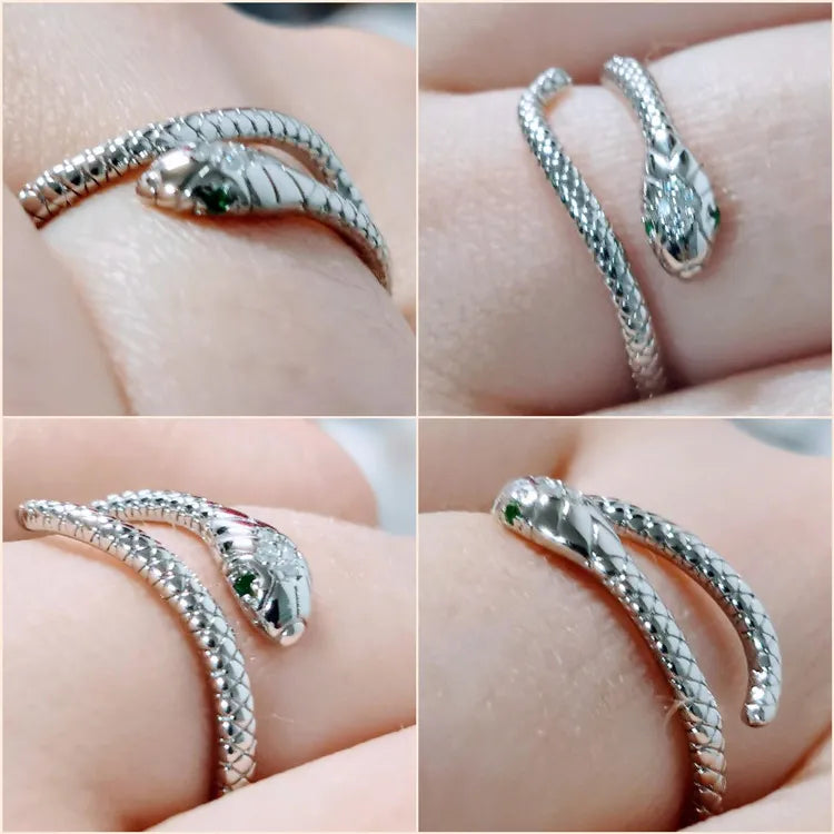 SNAKE Adjustable Ring,
925 Sterling Silver