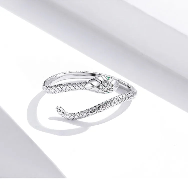 SNAKE Adjustable Ring,
925 Sterling Silver