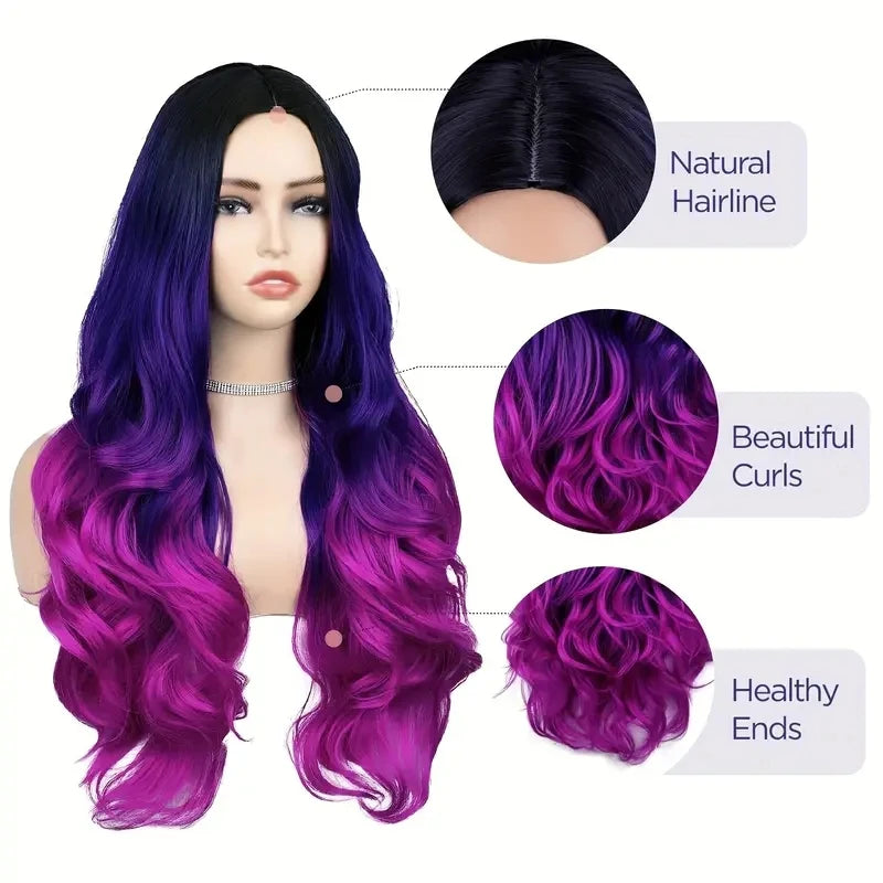 WIG
Long Purple Wavy Wigs