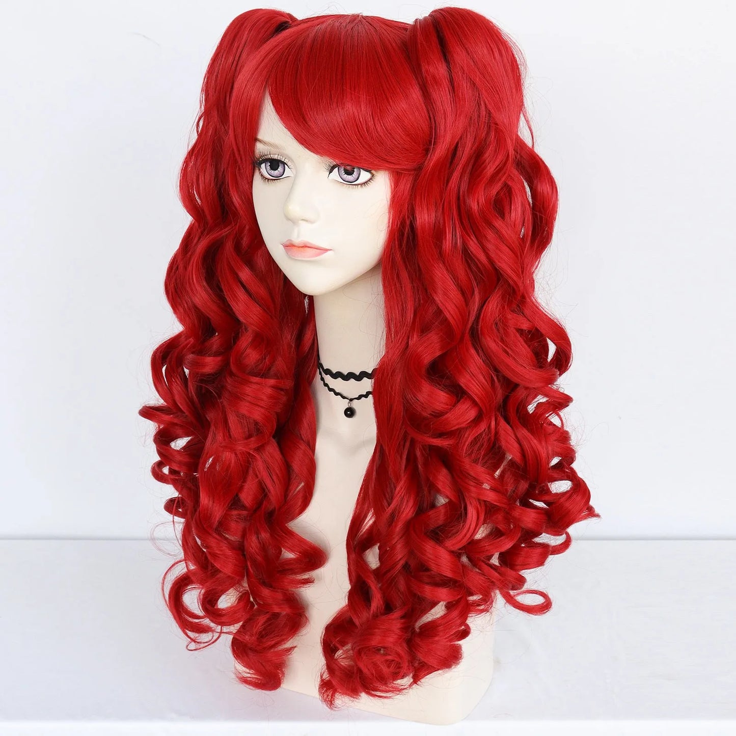 WIG
24inch Cheap High Quality Rainbow Colorful Long Curly Curly Ponytails Lolita Cosplay Wig for Halloween Christmas School