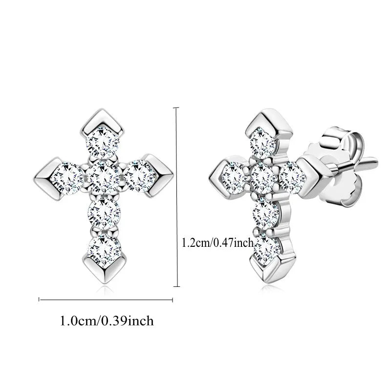 CROSS EARRING
925 Sterling Silver Moissanite Arrow - Couples Men and Women