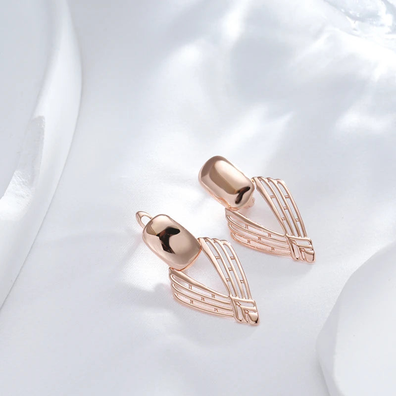 Drop Earring
 for Women 
 585 Rose Gold Color Ethnic Bride Daily Fine Jewelry