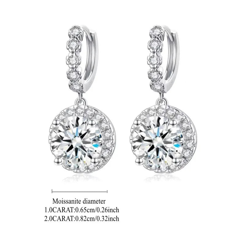 Adalina EARRING
925 Sterling Silver 1-2 Carat Moissanite Round Bag Earring Design Fashion Light Luxury Niche High-Hnd Casual Lady Gift