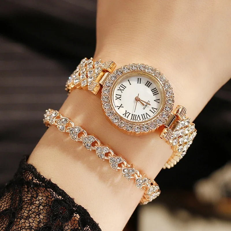 Lillian -Women WATCH 
LUXURY Rose Gold Watch Fashion Ladies Quartz Diamond Wristwatch Elegant Female Bracelet Watches Women Quartz Wristwatches