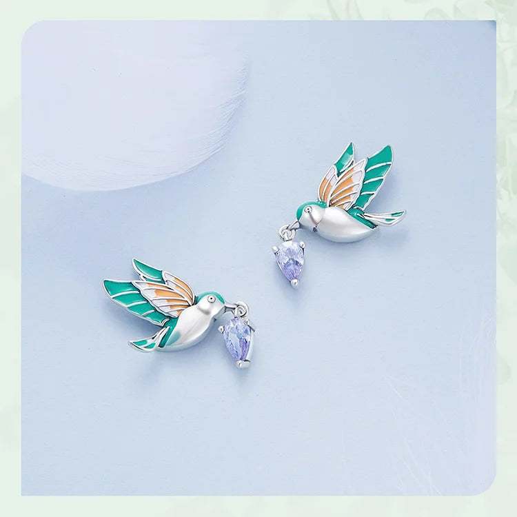 BIRD EARRING
 925 Sterling Silver  Stud Earrings