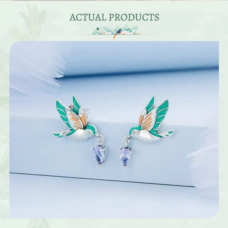 BIRD EARRING
 925 Sterling Silver  Stud Earrings