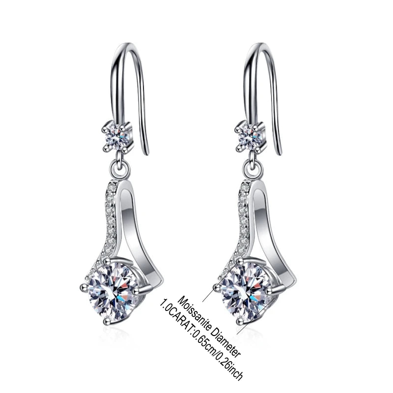 EARRING
925 Sterling Silver 1 Carat Moissanite Diamonds Humanoid