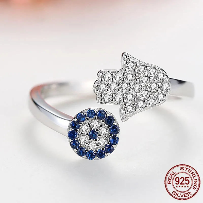 BLUE EYE RING TONGZHE 925 Sterling Silver