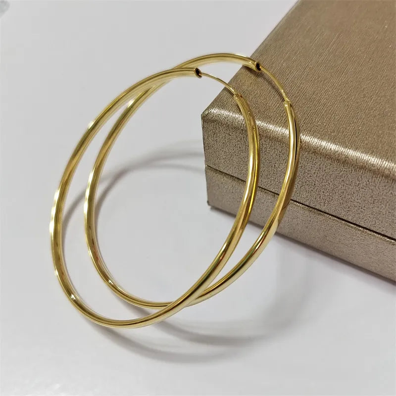 EARRING - New 18K Gold Plated Hoop Earrings For Women 925 Sterling Silver