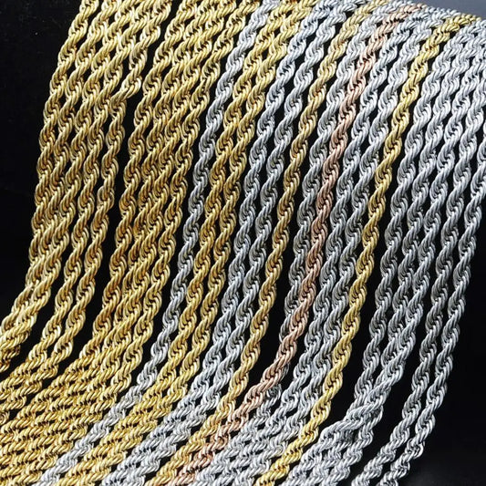 Stainless Steel BRAIDED ROPE Necklace 
For Men- Women