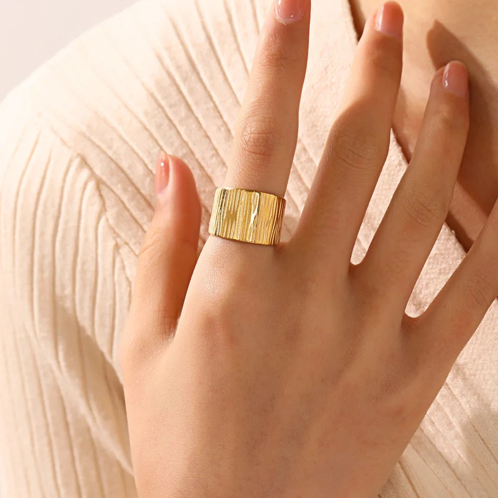 FANTASTIC RINGS-                               
316L Stainless Steel Rings for Women Gold Color Rings Women's Ring Female Male