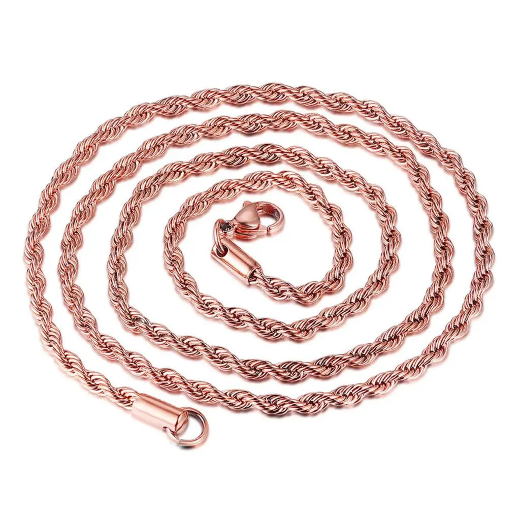 Stainless Steel BRAIDED ROPE Necklace 
For Men- Women