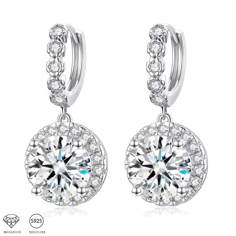 Adalina EARRING
925 Sterling Silver 1-2 Carat Moissanite Round Bag Earring Design Fashion Light Luxury Niche High-Hnd Casual Lady Gift