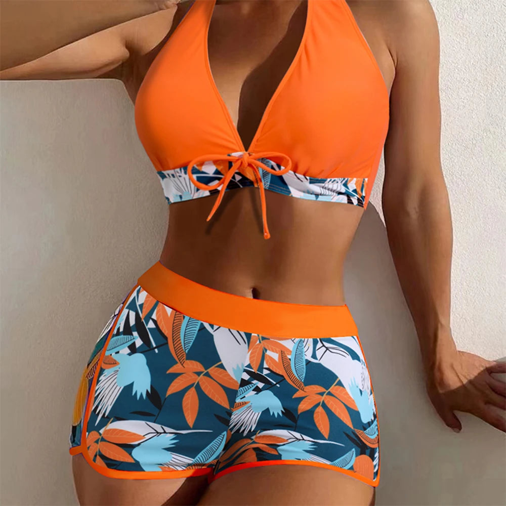 Swimsuit Woman Plus Size Sexy Bikini Set Floral Print Swimwear Summer Female Bikini Set Bathing Suit Swimming Beachwear