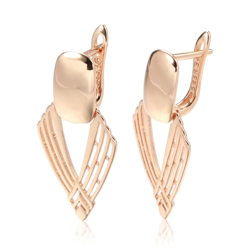 Drop Earring
 for Women 
 585 Rose Gold Color Ethnic Bride Daily Fine Jewelry