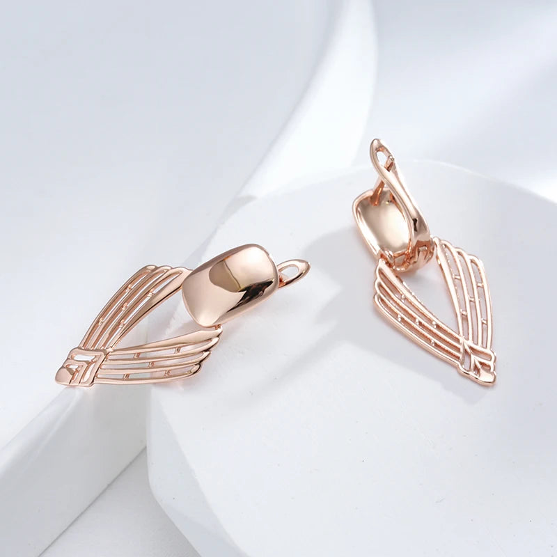 Drop Earring
 for Women 
 585 Rose Gold Color Ethnic Bride Daily Fine Jewelry