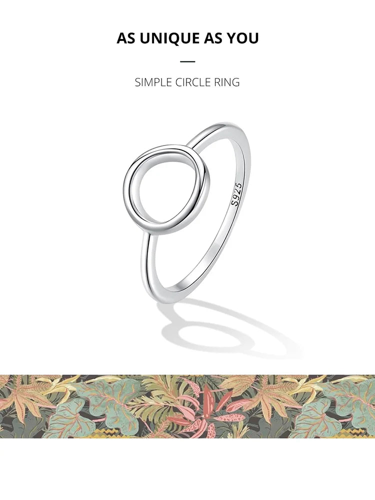 Circle Finger Rings
 Sterling Silver 925