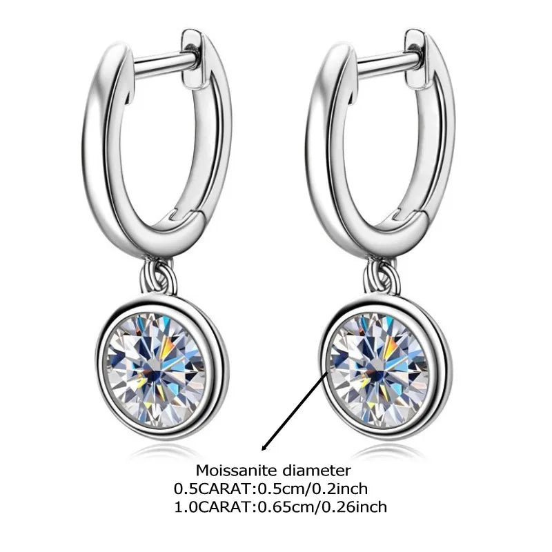 Leilani EARRING

925 Sterling Silver 0.5-1 Carat Moissanite Bubble Earbuckles Fashion Trend Design Light