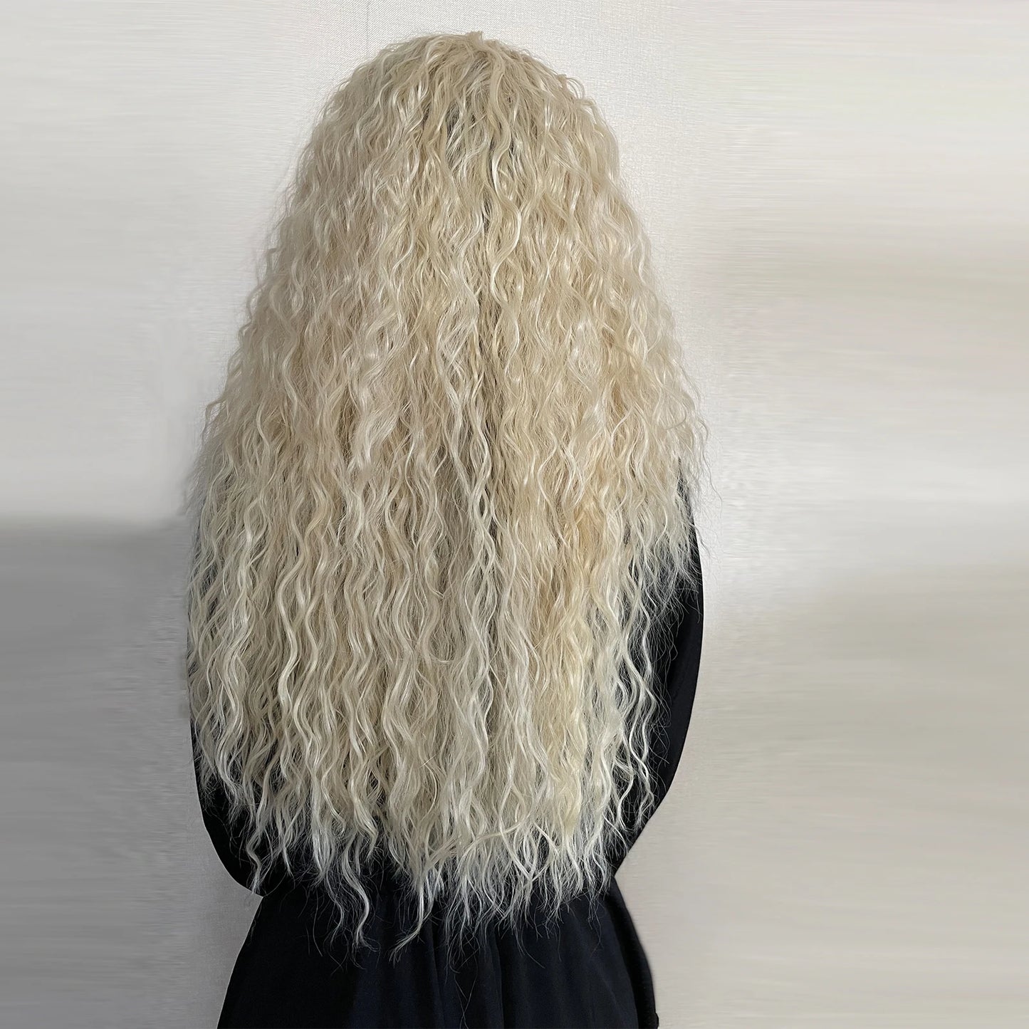 WIG
-  Synthetic Long Curly Blonde Lace Front Wig for Women