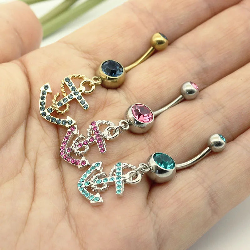 Zirconia Belly Button Rings for Women Navel Piercing Navel Rings Body Jewelry