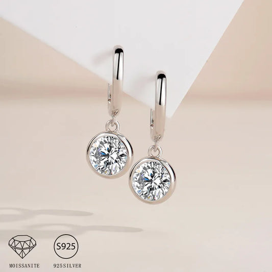 Leilani EARRING

925 Sterling Silver 0.5-1 Carat Moissanite Bubble Earbuckles Fashion Trend Design Light