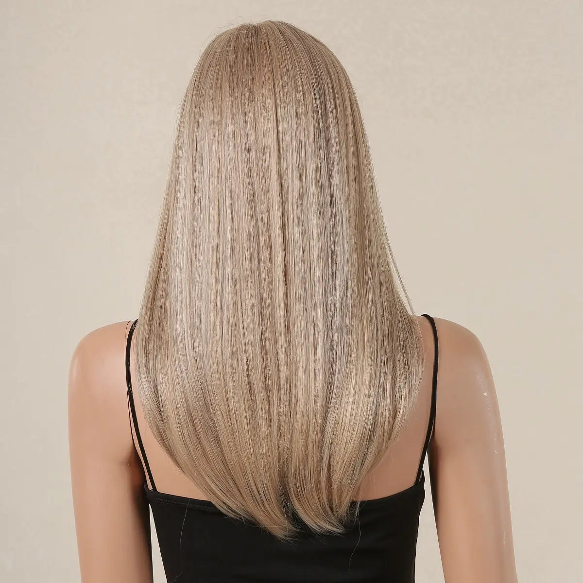 WIG
Blonde with Brown Highlight Long Straight Synthetic