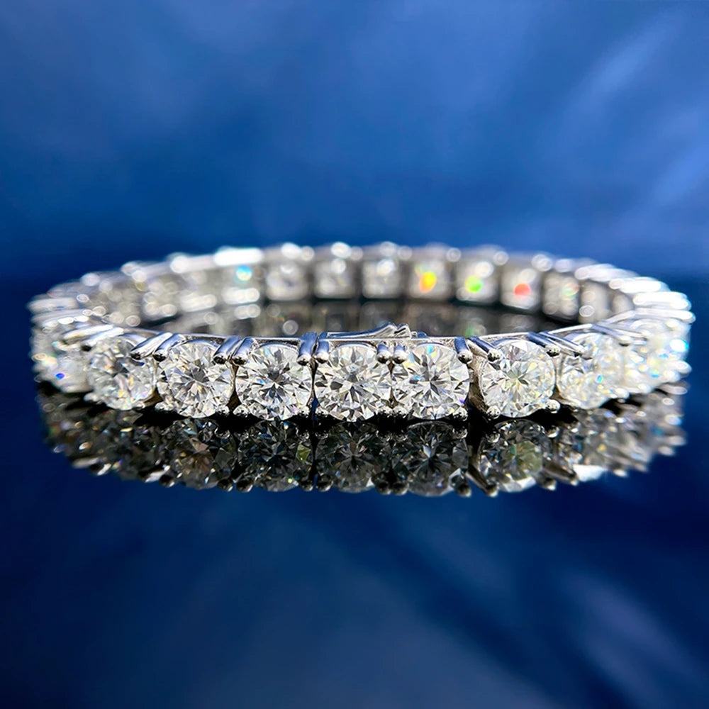 BRACELET
18K Gold Plated 6.5MM VVS1 GRA Moissanite Diamond Tennis Bracelets 925 Sterling Silver