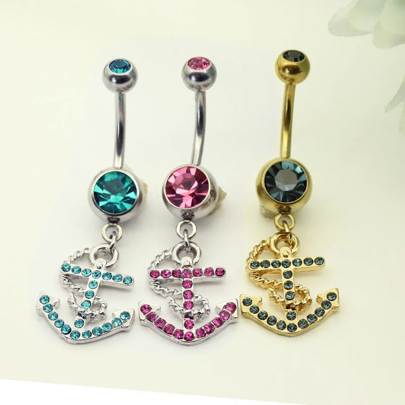 Zirconia Belly Button Rings for Women Navel Piercing Navel Rings Body Jewelry