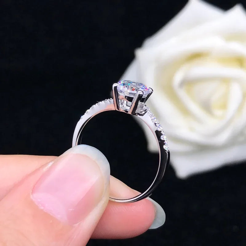 LUNA RING Solid 14K White Gold