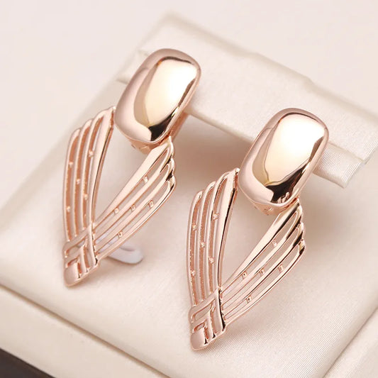 Drop Earring
 for Women 
 585 Rose Gold Color Ethnic Bride Daily Fine Jewelry