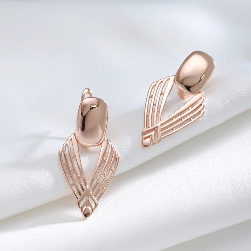 Drop Earring
 for Women 
 585 Rose Gold Color Ethnic Bride Daily Fine Jewelry