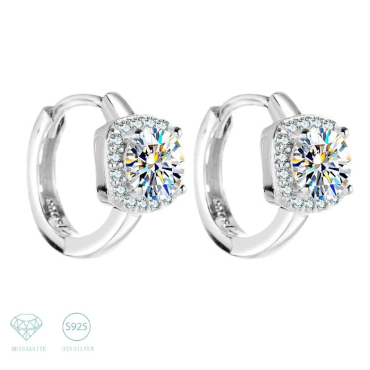 EARRING
S925 Sterling Silver Moissanite Ring Earrings for Men and Women