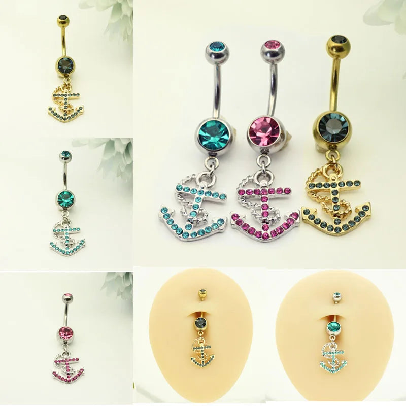 Zirconia Belly Button Rings for Women Navel Piercing Navel Rings Body Jewelry