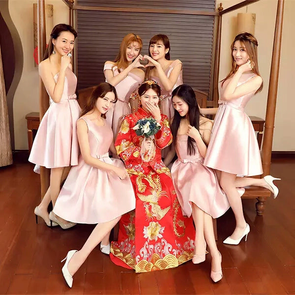 Women's Korean-Style Bridesmaid Dress