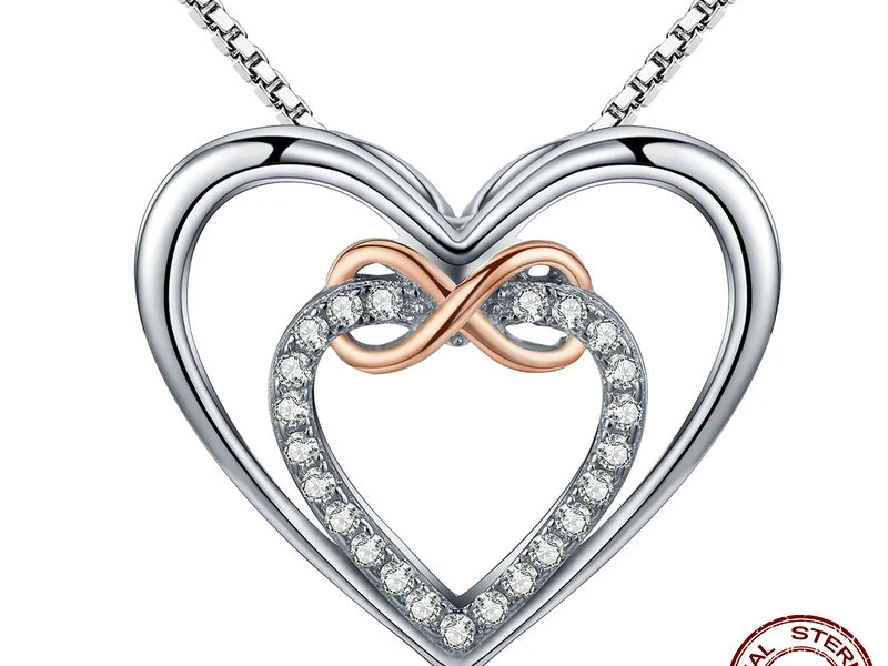 Necklace                                               925 Sterling Silver Elegant 925 sterling sliver plated 18k gold +AF protect film