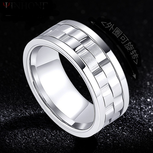 Titanium Steel Rotatable Single Fashion Brand Men's Ring