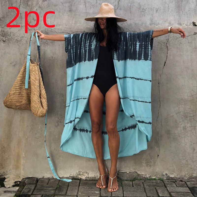 Polyester Ladies Sun Protection Resort Beach Dress Cover Up